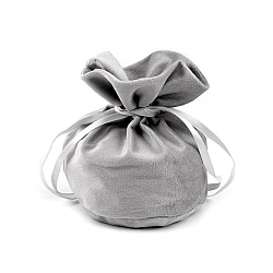 Velvet gift bag / pouch 14x16 cm - Lightgrey (1 Piece)