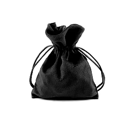 Velvet gift bag 10x13 cm - Black (1 Piece)
