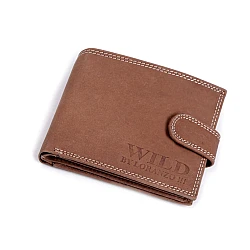 Mens leather wallet - Cognac brown (1 Piece)