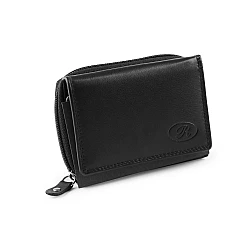 Ladies leather wallet - Black (1 Piece)