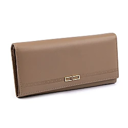 Ladies wallet 9.5x18.5 cm - Darkbeige (1 Piece)