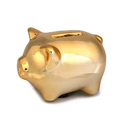 Golden piggy bank for good luck / treasure chest - Gold (1 Piece)