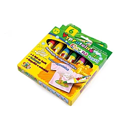 Textile markers set of 6 pcs - As pictured (1 Box)