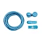 Reflective elastic no-tie laces, length 120 cm - Blue light (1 Pair)