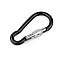 Alloy keyring carabiner / snap hook safety clip - Black (1 Piece)