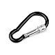 Alloy keyring carabiner / snap hook safety clip - Black (10 Pieces)