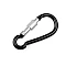 Alloy keyring carabiner / snap hook safety clip - Black varnish (10 Pieces)