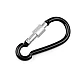 Alloy keyring carabiner / snap hook safety clip - Black varnish (10 Pieces)