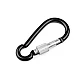 Alloy keyring carabiner / snap hook safety clip - Black varnish (10 Pieces)