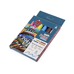 Acrylic paint markers 6 pcs, 1-2 mm - Mix (1 Box)