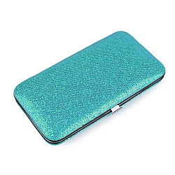 Manicure in glitter case - Turquoise (1 Piece)