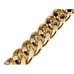 Plastic chain for decoration clothes and accessories, width 34 mm - Gold classic (1 Meter)