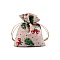 Christmas gift bag 10x13 cm jute imitation - Burlap (1 Piece)