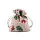 Christmas gift bag 10x13 cm jute imitation - Burlap (1 Piece)