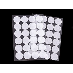 Hook and loop fastener self-adhesive circles ø25 mm - White (1 Card)