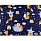 Cotton fabric / canvas fox - Blue dark (1 Meter)