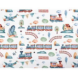 Cotton fabric / canvas train - White (1 Meter)
