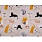 Cotton fabric / canvas cats - Lightbeige (1 Meter)