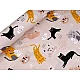 Cotton fabric / canvas cats - Lightbeige (1 Meter)