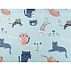Cotton fabric / canvas cats - Lightbeige (1 Meter)