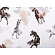 Cotton fabric / canvas, horse - White (1 Meter)