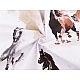 Cotton fabric / canvas, horse - White (1 Meter)
