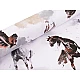 Cotton fabric / canvas, horse - White (1 Meter)