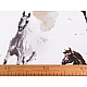 Cotton fabric / canvas, horse - White (1 Meter)