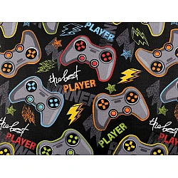 Cotton fabric / cloth, console - Black (1 Meter)