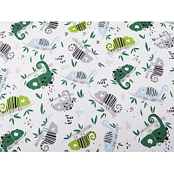 Cotton fabric / canvas, chameleon - White (1 Meter)