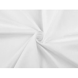 Cotton fabric / canvas, with polyester admixture, width 220 cm - White (1 Meter)