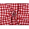 Checkered 100% cotton canvas fabric - Red (1 Meter)