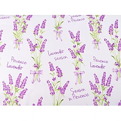 Cotton fabric / canvas, lavander - White (1 Meter)