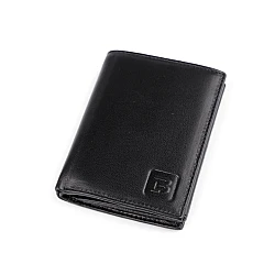 Men's leather wallet - Black (1 Piece)