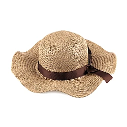 Women's summer hat / straw hat - Natural brown (1 Piece)