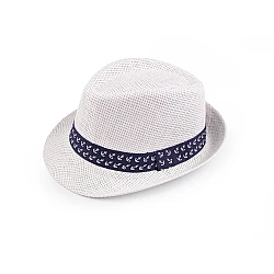 Children's summer hat / straw hat - White (1 Piece)