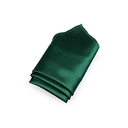 Satin pocket handkerchief in a box - Dark green (1 Piece)
