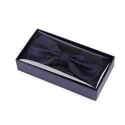 Bow tie and pocket handkerchief set - Blue dark (1 Box)