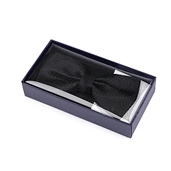 Bow tie and pocket handkerchief set - Black (1 Box)