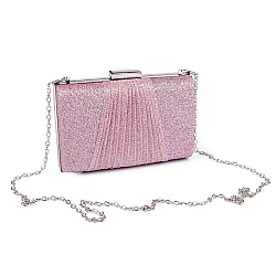 Clutch purse / evening bag - with glitter - Light pink (1 Piece)