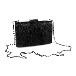 Clutch purse / evening bag - with glitter - Black (1 Piece)