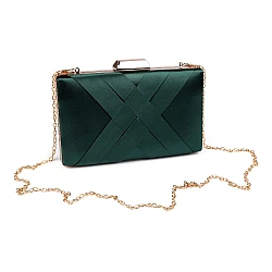 Clutch purse / evening bag - satin - Green (1 Piece)