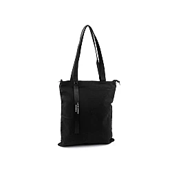 Cotton crossbody bag 33x38 cm - Black (1 Piece)