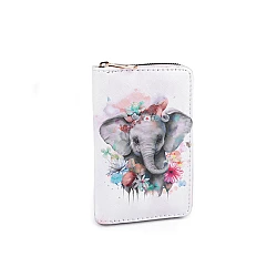 Ladies / girls wallet 10x15.5 cm elephant - Lightgrey (1 Piece)