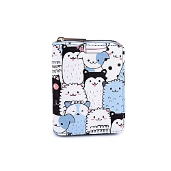 Ladies / girls wallet 9.5x12.5 cm cats - Blue light (1 Piece)