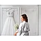 Satin robe for brides with appliqué - Off white (1 Piece)
