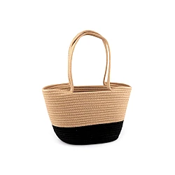 Cotton handbag 38x24 cm - Natural brown (1 Piece)