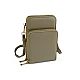 Crossbody bag with mobile phone pocket  11.5x18 cm - Grey-green (1 Piece)