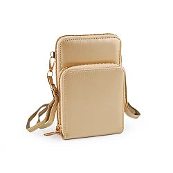 Crossbody bag with mobile phone pocket  11.5x18 cm - Gold lt. (1 Piece)