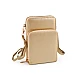 Crossbody bag with mobile phone pocket  11.5x18 cm - Grey-green (1 Piece)